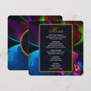 Menu Élégant Classique Moderne Motif Floral #902 Mariag