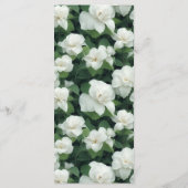 Menu Élégant classique vert botanique blanc floral (Dos)