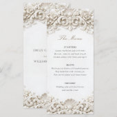 Menu Elegant Classy Baroque Frame Wedding (Devant / Derrière)