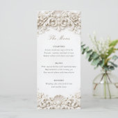 Menu Elegant Classy Baroque Frame Wedding (Debout devant)