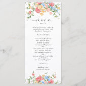 Menu Elegant Colorful Wildflower Wedding (Devant)