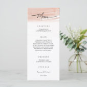 Menu Élégant corail en terre cuite (Debout devant)