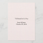 Menu Elégant crâne en dentelle rouge Calavera Mariage C (Dos)