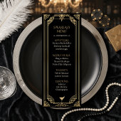 Menu élégant de bar speakeasy Art Déco