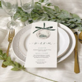 Menu élégant de dîner de fête de vacances
