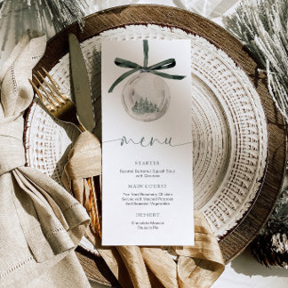Menu élégant de dîner de fête de vacances