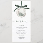 Menu élégant de dîner de fête de vacances (Devant)