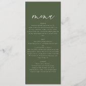 Menu élégant de ferme rustique à feuillage botaniq (Dos)