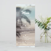 Menu élégant de fête tropicale de plage avec palmi (Debout devant)