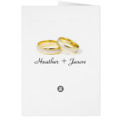 Menu élégant de mariage (Dos)