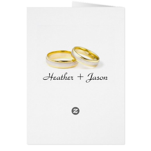 Menu élégant de mariage (Dos)