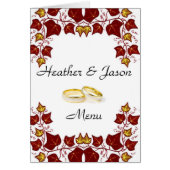 Menu élégant de mariage (Devant)