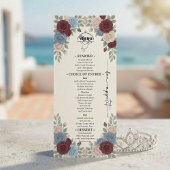 Menu Élégant de Mariage Chic Bourgogne