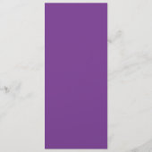 Menu élégant de mariage de manuscrit - pourpre (Dos)