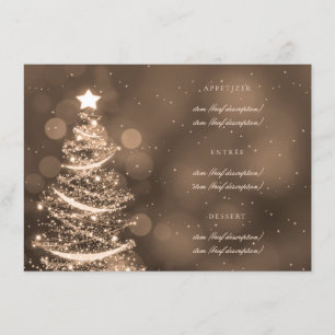 Menu élégant de mariage de Noël élégant d'or