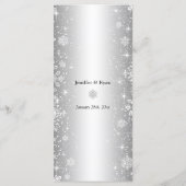 Menu élégant de mariage d'hiver (Dos)