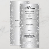 Menu élégant de mariage d'hiver (Devant / Derrière)