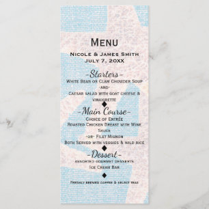 Menu élégant de plage étoile de mer blanche et toi