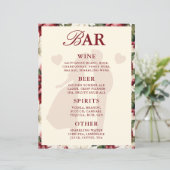 Menu élégant de table de mariage avec fleurs de Bo (Debout devant)