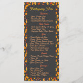 Menu élégant de Thanksgiving (Devant)