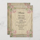 Menu Élégant dictionnaire de vinaigre Imprimer avec men (Devant / Derrière)