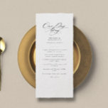 Menu Élégant Dîner De Répétition Mariage Un Jour<br><div class="desc">Élégant Dîner de répétition Mariage d'un jour</div>