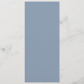 Menu Elégant Dîner Mariage bleu bleu bleu bleu flou (Dos)