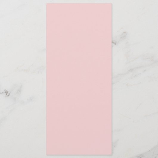 Menu Élégant dîner Mariage Blush Pink Floral Peony (Dos)