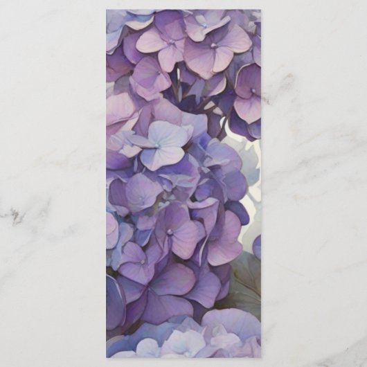 Menu élégant doux clair violet floral (Dos)