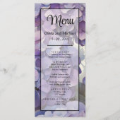 Menu élégant doux clair violet floral (Devant)