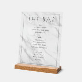 Menu élégant du bar en marbre blanc (Angle)