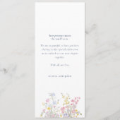 Menu Elegant dusty Blue Script Double Side Wedding  (Dos)