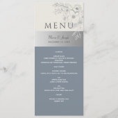 Menu Elegant Dusty Blue Wedding (Voorkant)