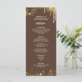 Menu Elegant en Fun Brown and Gold (Staand voorkant)
