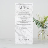 Menu Élégant en Marbre Blanc (Debout devant)
