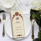 Menu Elégant et Floral Motif géométrique Mariage islami