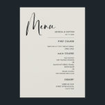 Menu Élégant et moderne mariage vert Sage clair<br><div class="desc">Une typographie moderne et une couleur verte sage tendance pour votre papeterie mariage : choisissez cette suite de mariage simple et élégante. Entièrement personnalisable : vous pouvez modifier l'arrière - plan ainsi que la couleur du texte comme vous le souhaitez.</div>