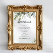 Menu Élégant Eucalyptus Bridal Brunch Menu