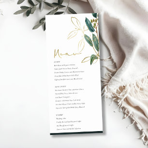 MENU ÉLÉGANT EUCALYPTUS GREEN OR FOLIMARIAGE
