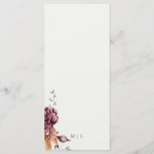 Menu Elegant Fall Floral Wedding (Dos)