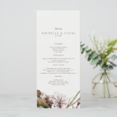 Menu Elegant Fall Floral Wedding (Debout devant)
