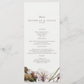 Menu Elegant Fall Floral Wedding (Devant)