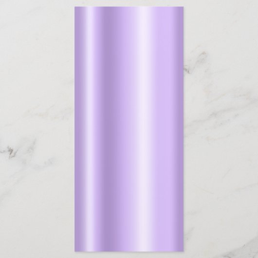 Menu Élégant Faux Faux Pale Purple Foil (Dos)