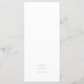 Menu Elégant Faux Gold Script Calligraphie Boissons Men (Dos)