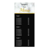 Menu Elegant Faux White Marble Restaurant (Voorkant)