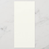 Menu Élégant Fleur sauvage moderne Mariage off-White (Dos)