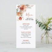 Menu Élégant Fleur sauvage rustique tomber dans le Baby (Debout devant)