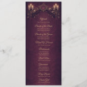 Menu Elegant floral Gothic Halloween Wedding Program (Dos)