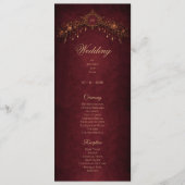 Menu Elegant floral Gothic Halloween Wedding Program (Devant)