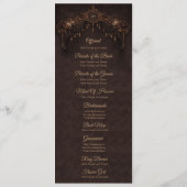 Menu Elegant floral Gothic Halloween Wedding Program (Dos)